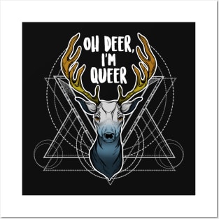 Aroace Oh Deer I'm Queer Posters and Art